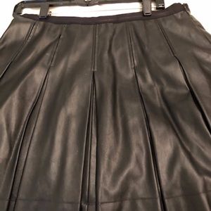 CATHERINE MALANDRINO FAUX LEATHER SKIRT